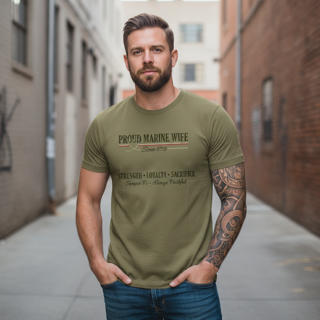Proud Marine Wife "Since 1775" Strength & Loyalty Tee