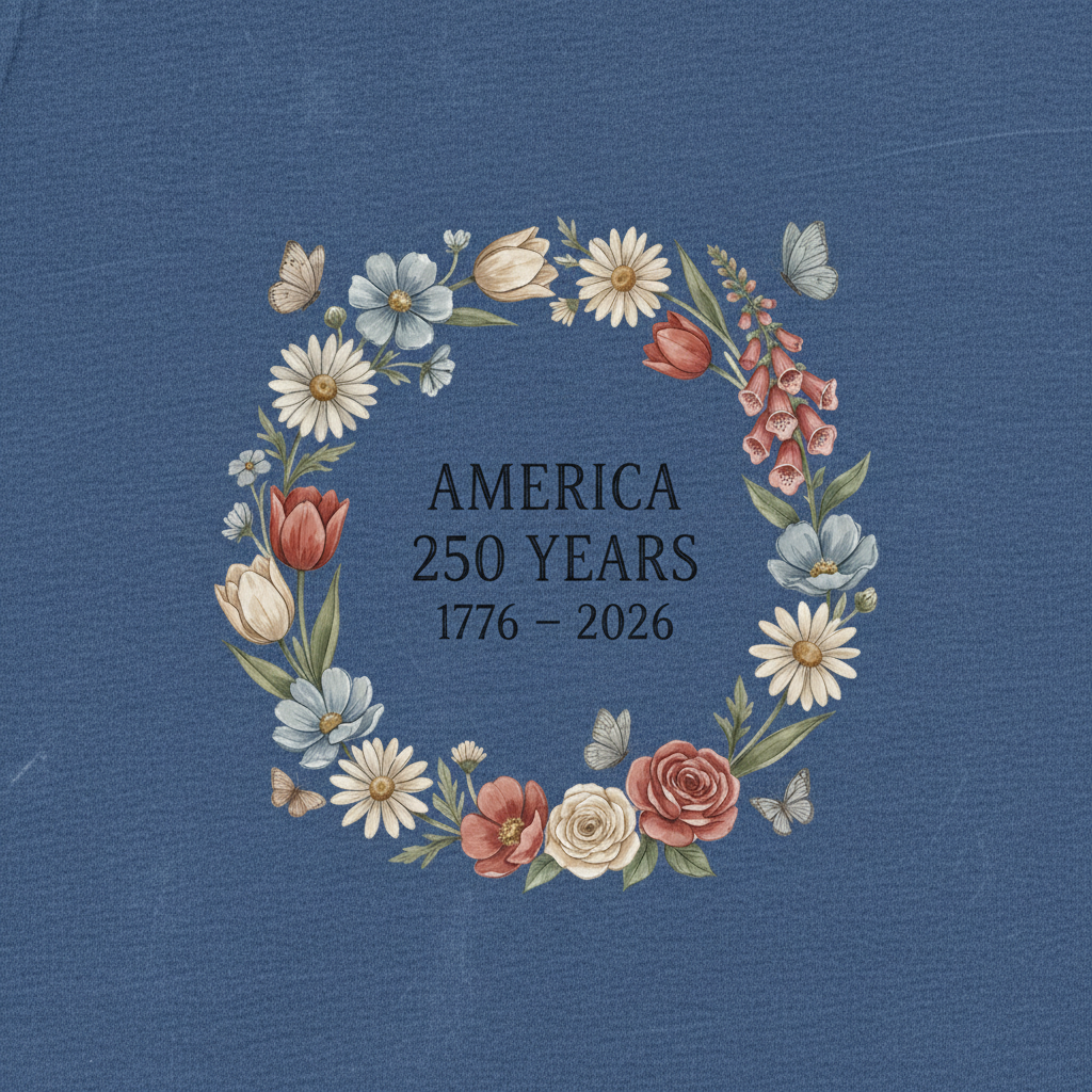 Blossoms of Liberty — America 250 Heritage Tee