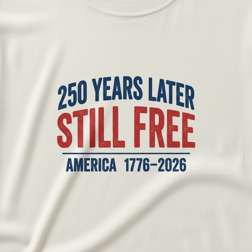 250 Years Later, Still Free — America 1776–2026 T-Shirt