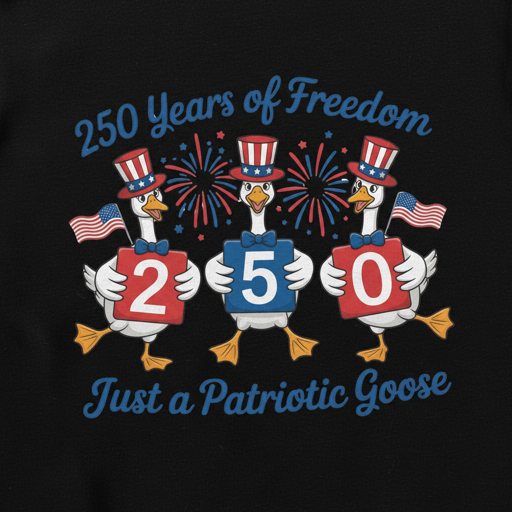 America 250 – Patriotic Goose Parade T-Shirt