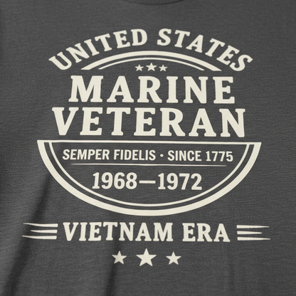 United States Marine Corps Veteran Shirt - Vietnam War 1968-1972