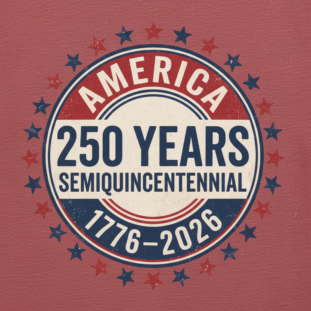 America 250 Years Semiquincentennial Commemorative Heritage Emblem (1776–2026) T-Shirt