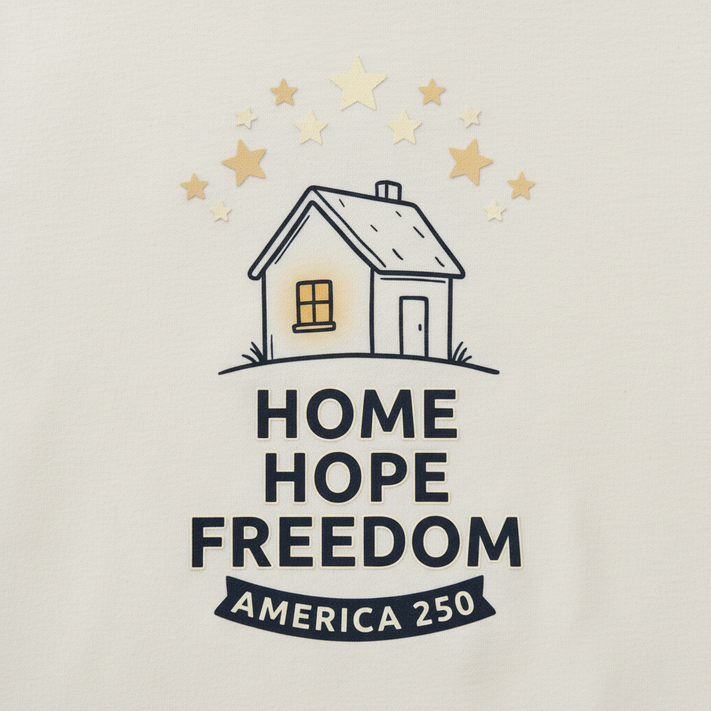 Home, Hope, Freedom — America 250 Tee