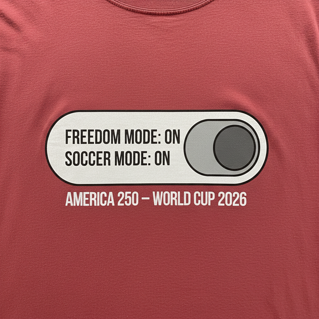 Freedom & Soccer Mode ON — America 250 World Cup Edition T-Shirt