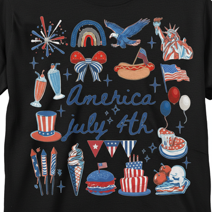 America 250 – July 4th Celebration Icons T-Shirt
