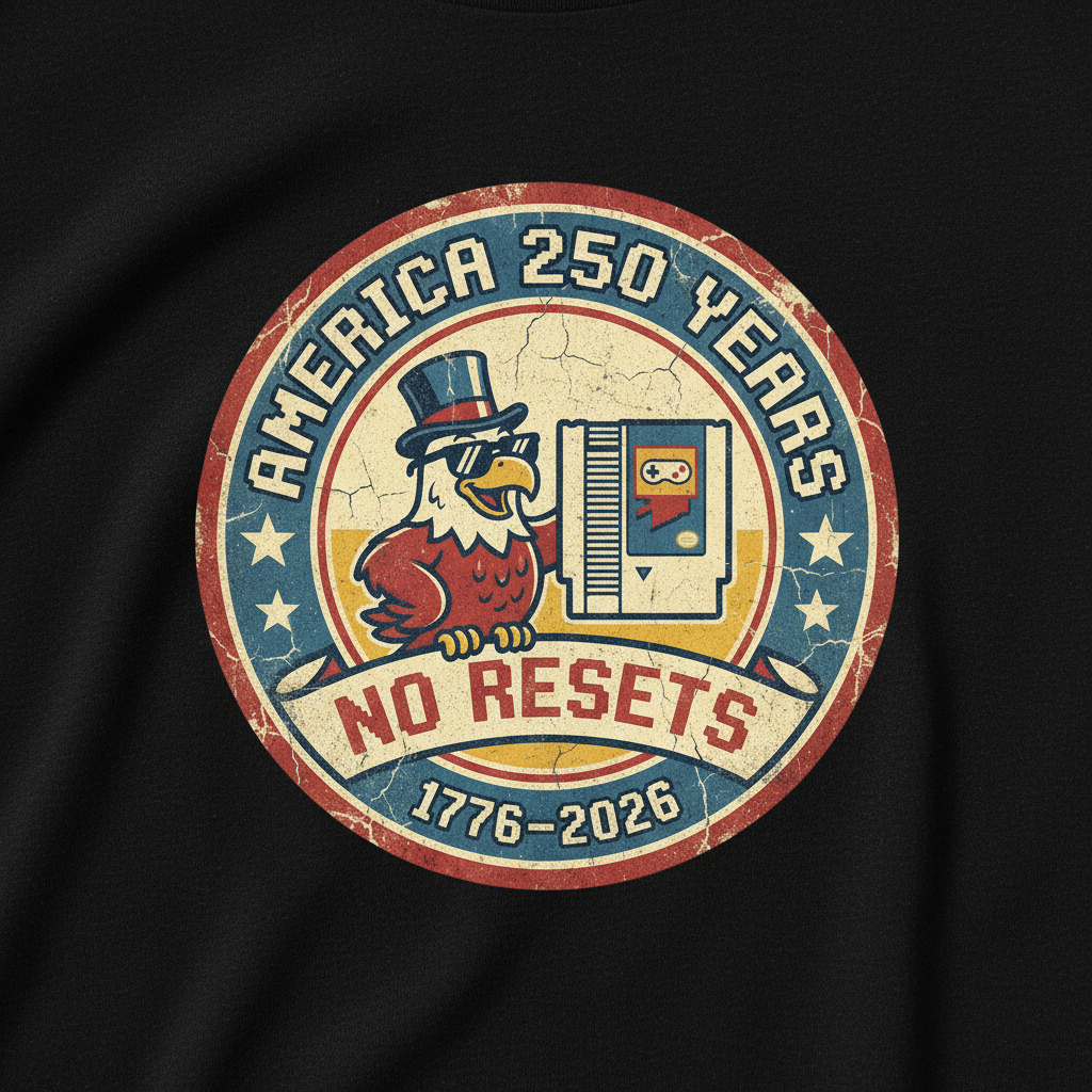 America 250 Years — No Resets, Still Running T-Shirt