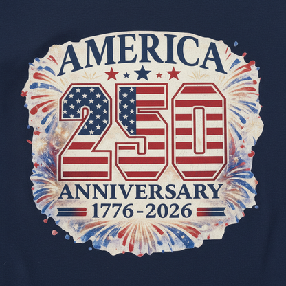 America 250 – Fireworks Anniversary Crest T-Shirt