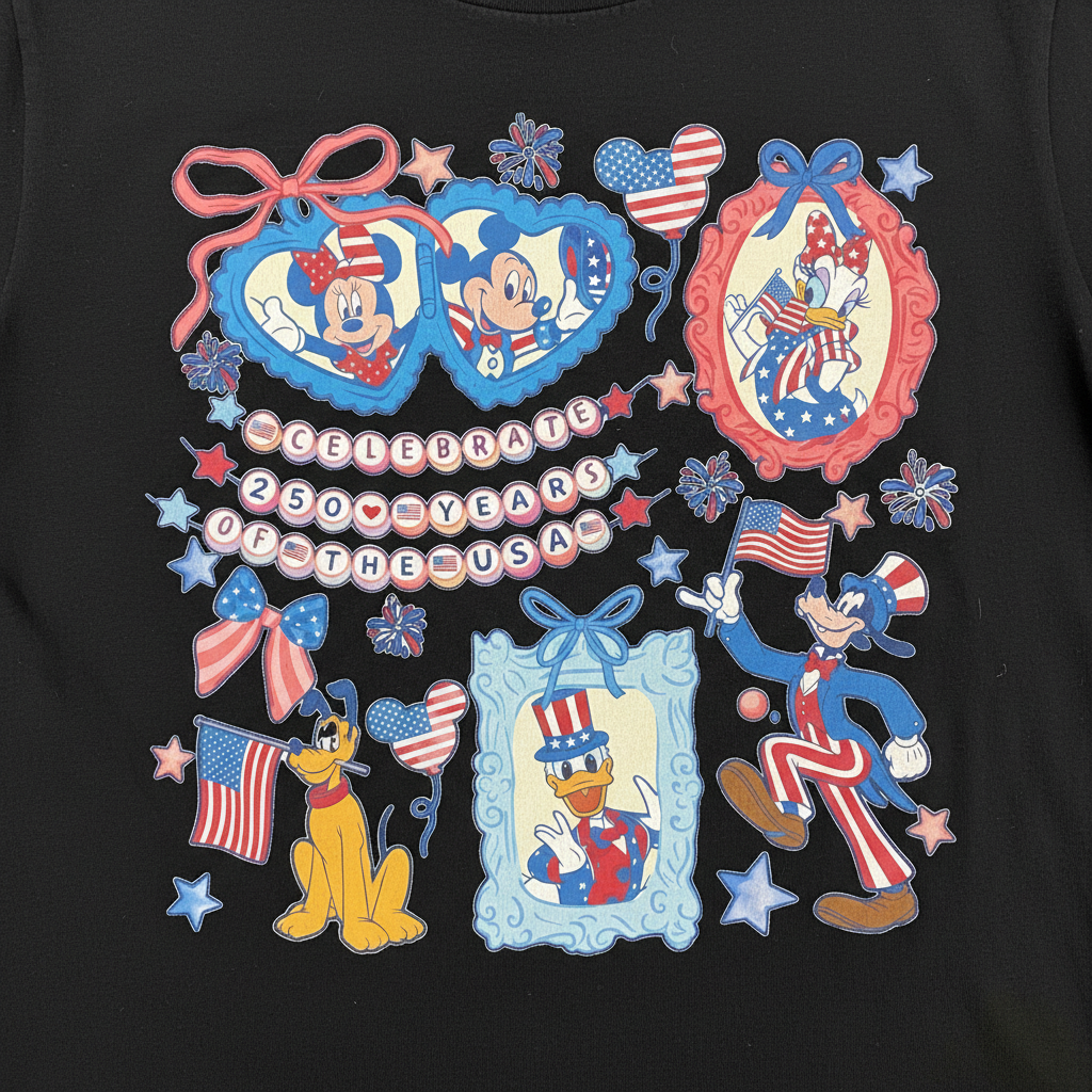 America 250 – Patriotic Cartoon Celebration T-Shirt