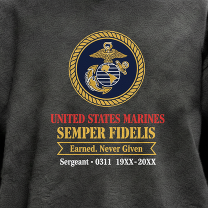 Personalized Marine Corps Years of Service Tee