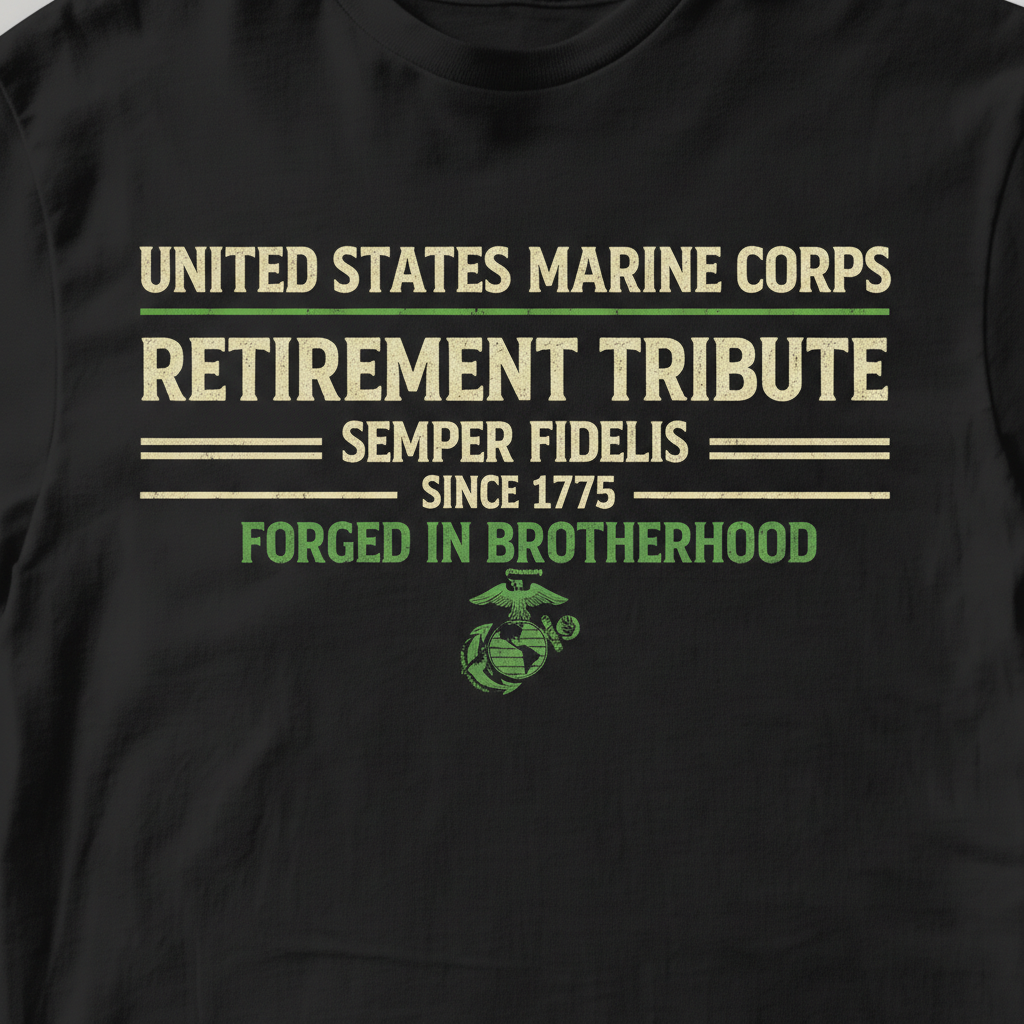 USMC "Retirement Tribute" Forged In Brotherhood Tee