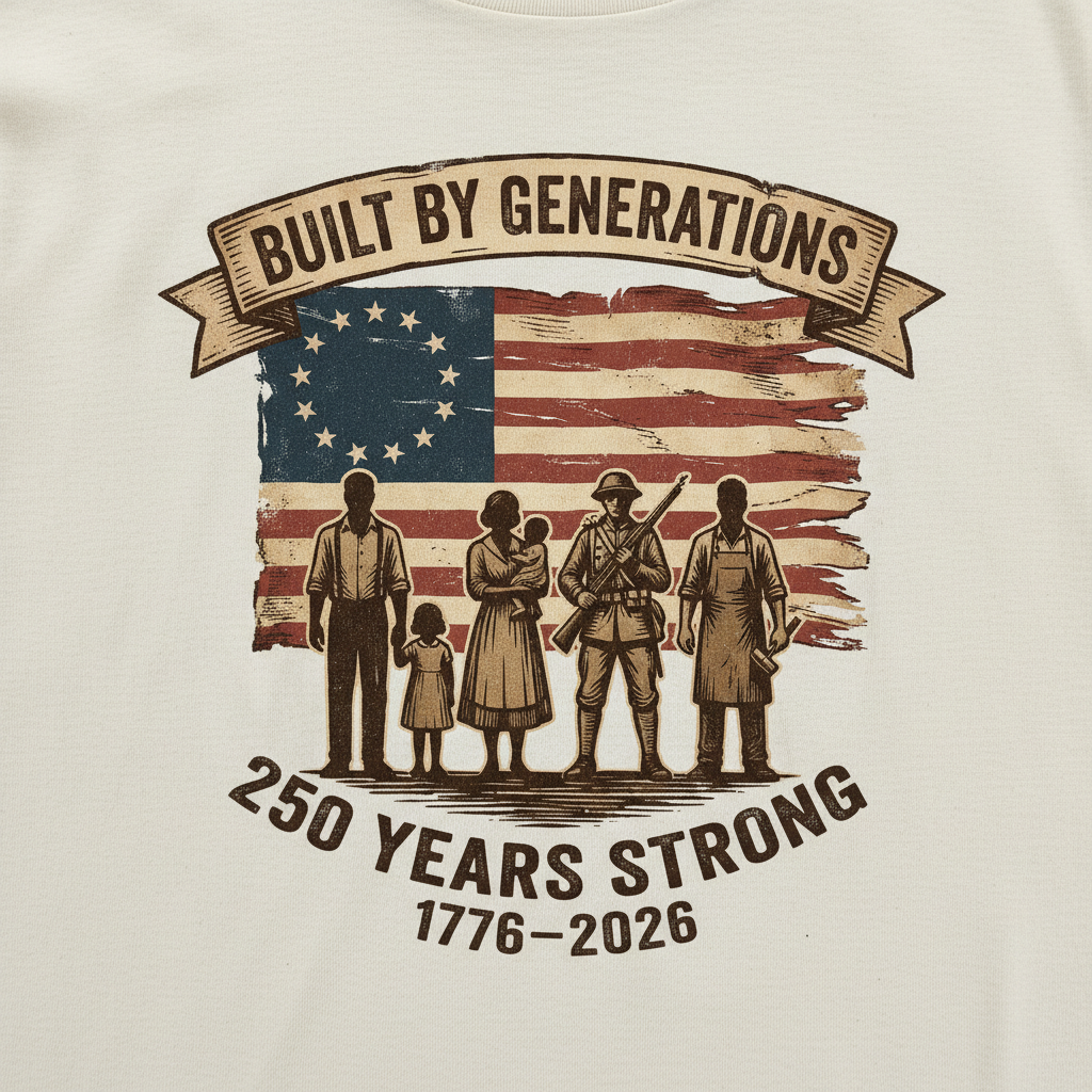 Built by Generations — America 250 Heritage Tee