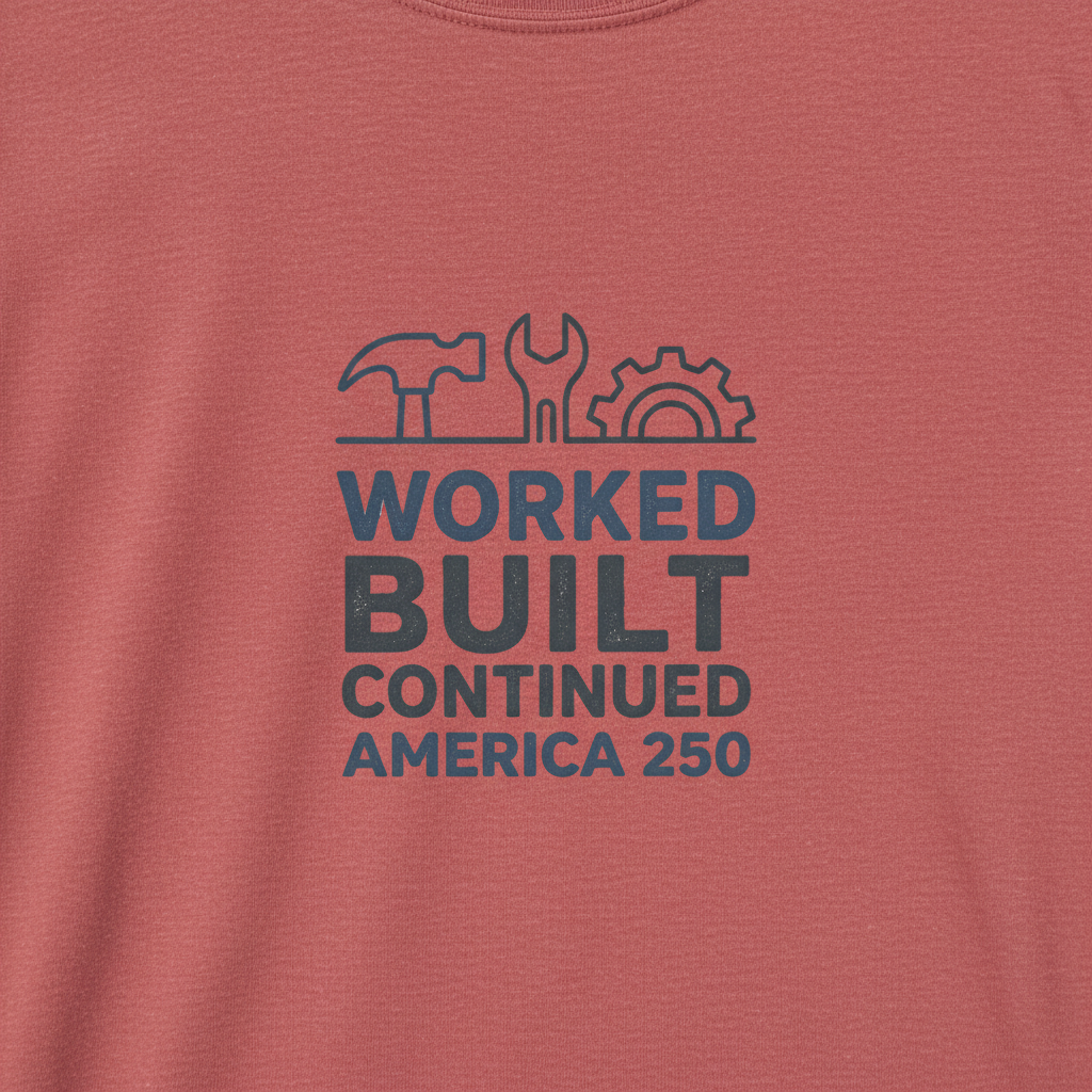 Hands That Built Tomorrow — America 250 Workline Tee