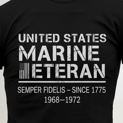 "Semper Fidelis" USMC Vietnam Era Veteran Tribute Tee