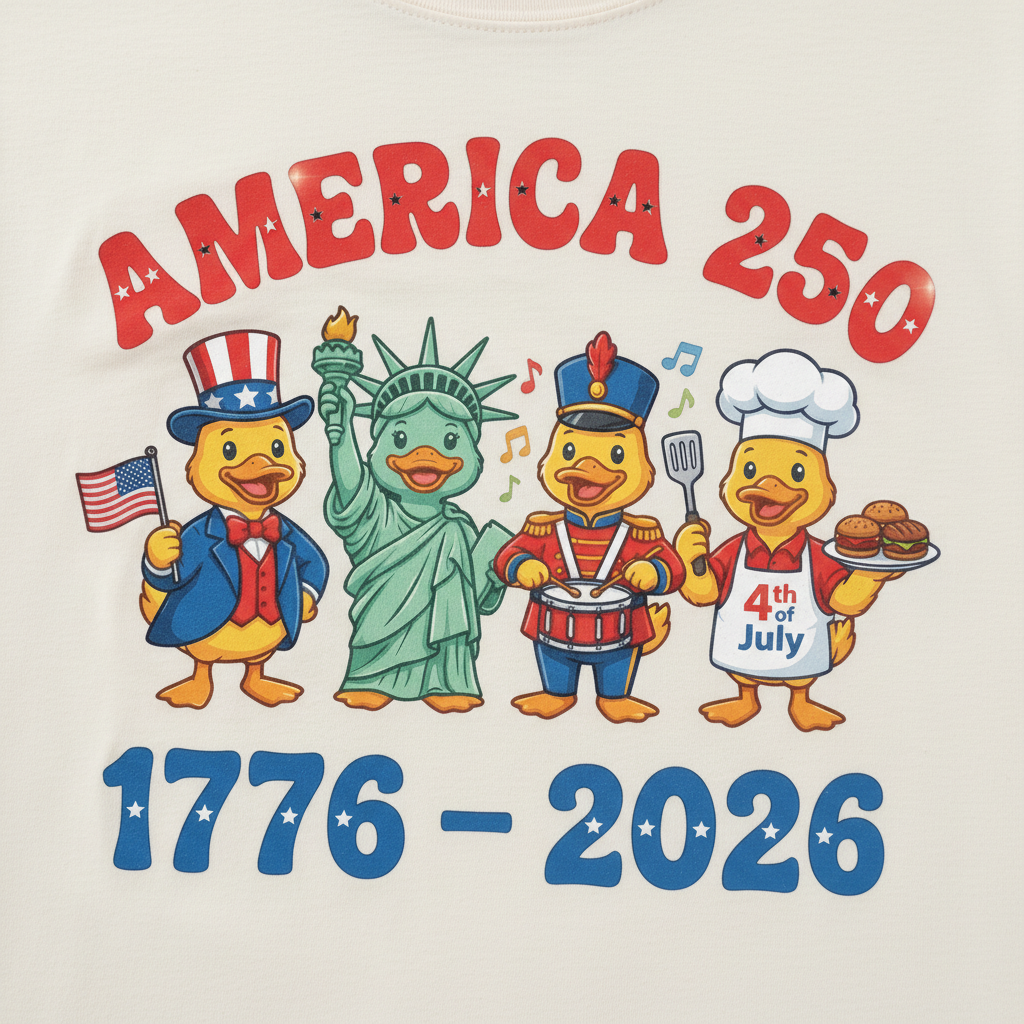 America 250 – Patriotic Duck Parade T-Shirt