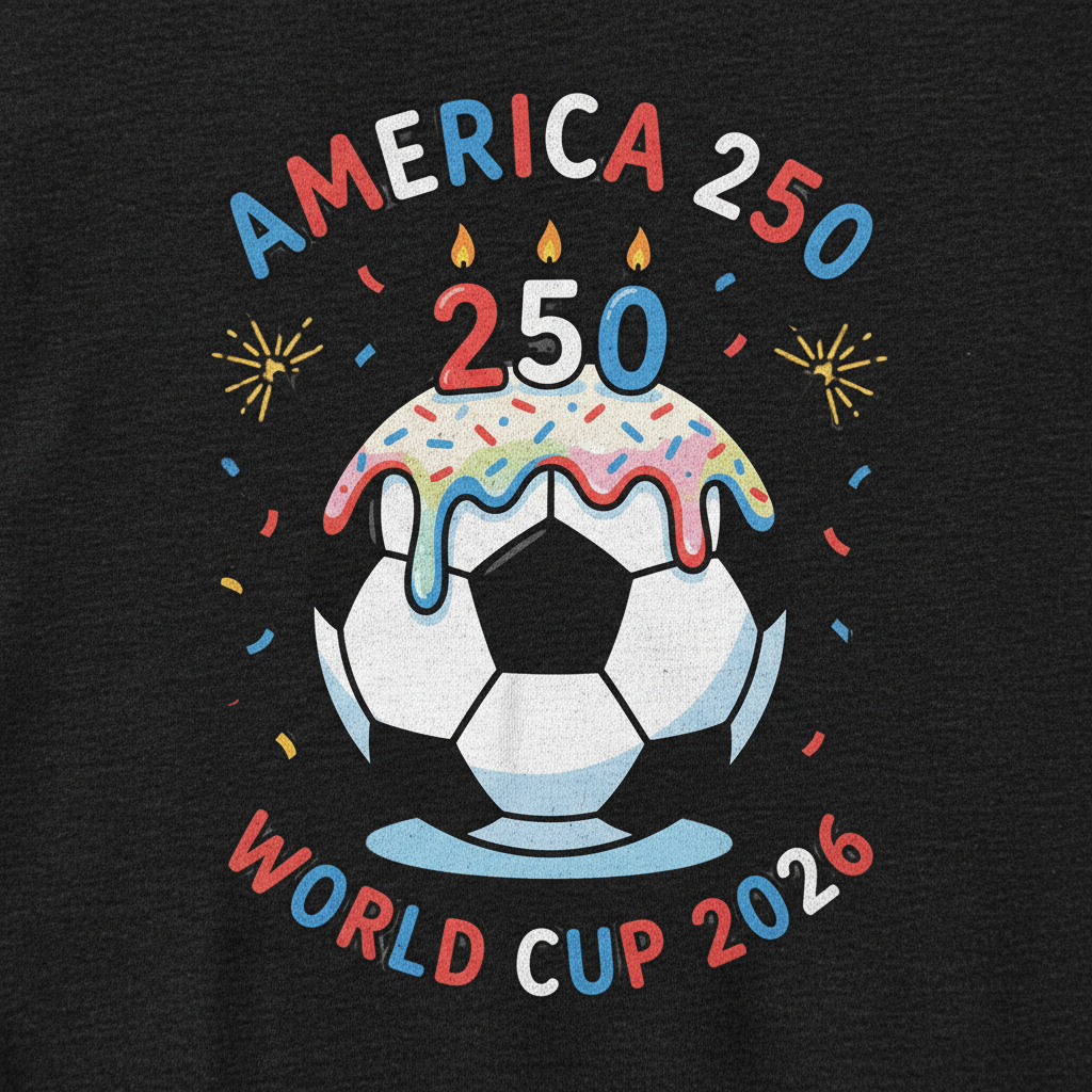 America 250th Birthday Celebration Soccer T-Shirt