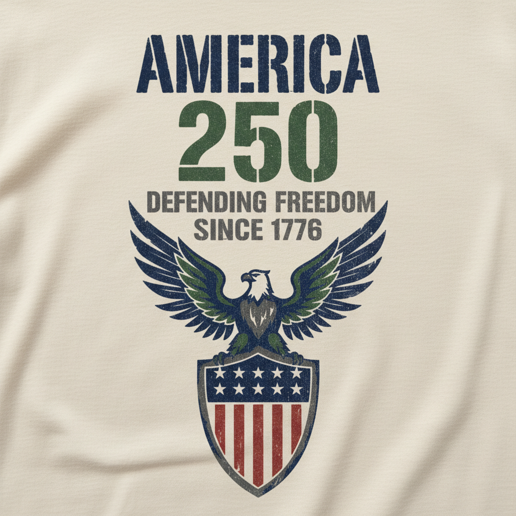 America 250 — Defending Freedom Since 1776 T-Shirt