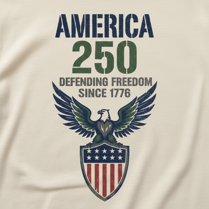 America 250 — Defending Freedom Since 1776 T-Shirt