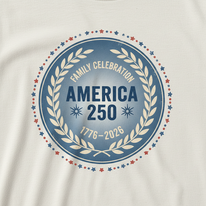Family Celebration Seal – America 250 Commemorative Heritage Emblem (1776–2026) T-Shirt