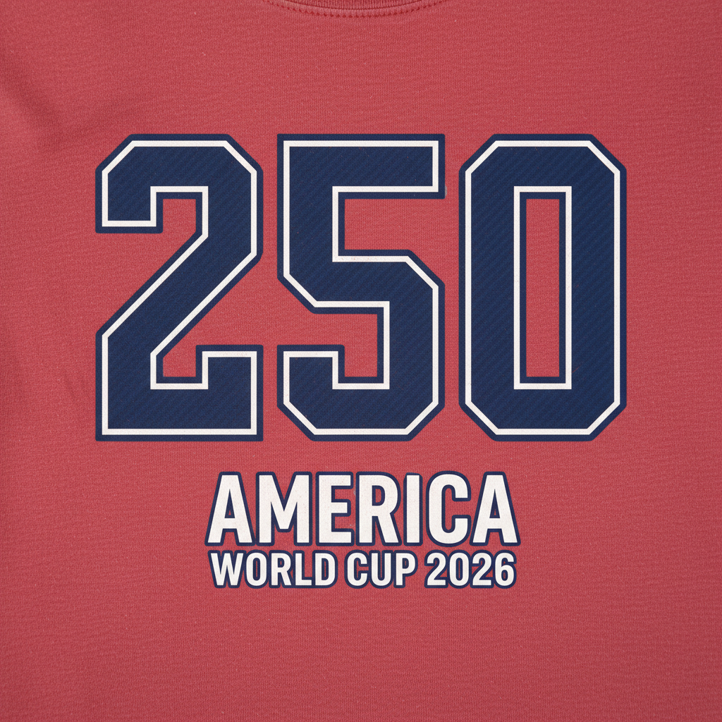 America 250 Varsity Number Tee – World Cup 2026 Special Edition