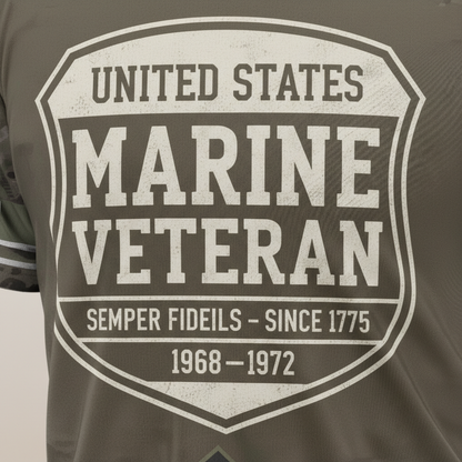 "Semper Fidelis" USMC Vietnam Era Veteran Camo Tribute Tee