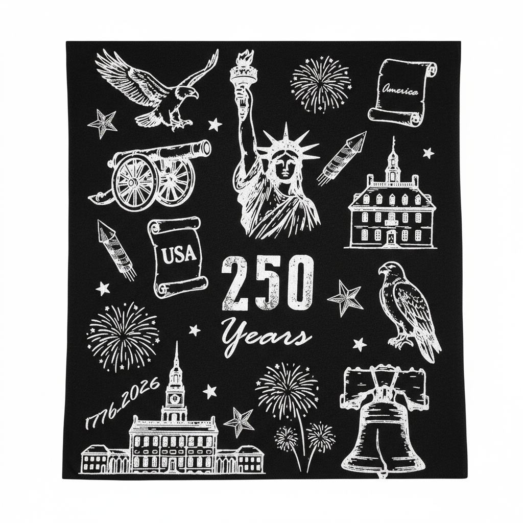 America 250 – Liberty Icons Collage T-Shirt
