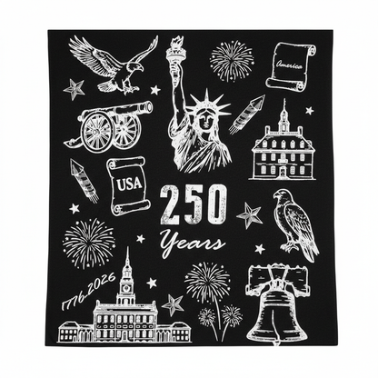 America 250 – Liberty Icons Collage T-Shirt