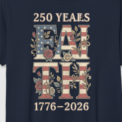 Floral Faith — America 250 Heritage Tee