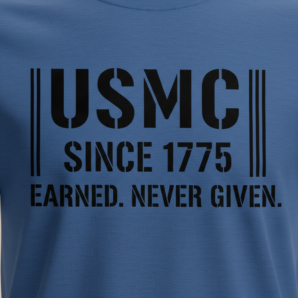 Official Style USMC Since 1775 Marines Men's Cotton T-Shirt