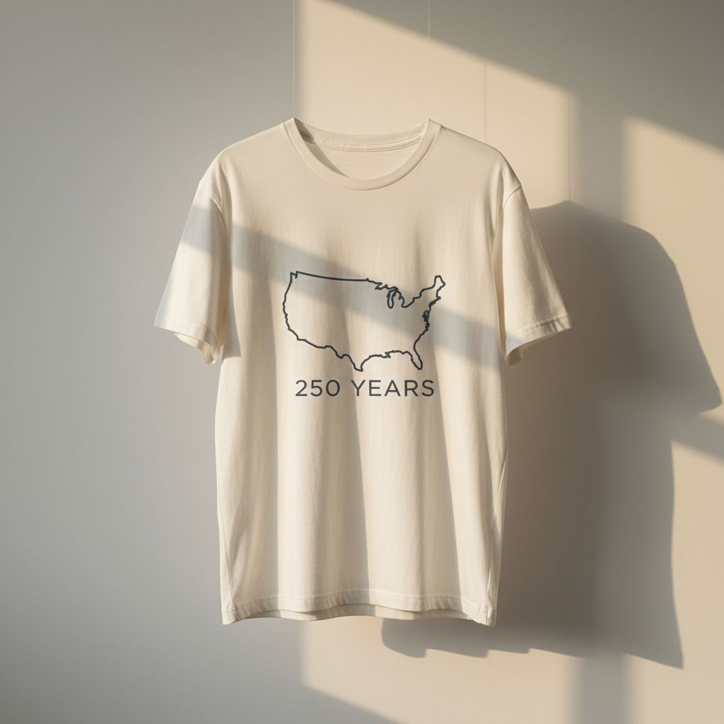 Minimalist Map — America 250 Heritage Tee