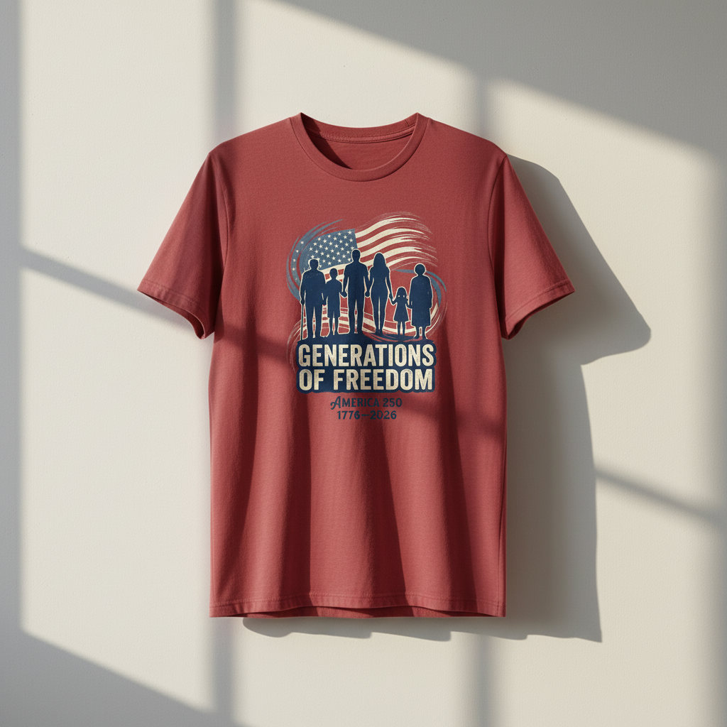 Generations of Freedom – America 250 Celebrating Family, Unity & Liberty (1776–2026) T-Shirt
