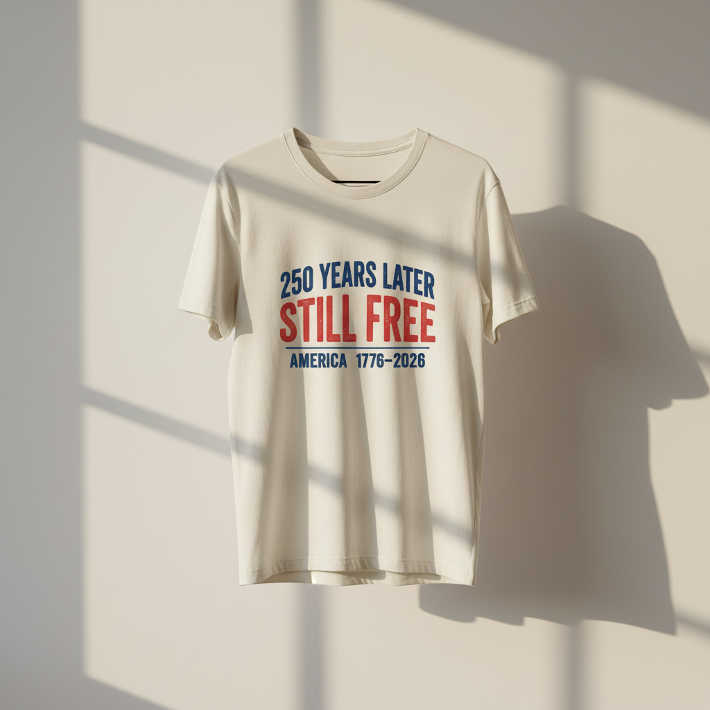 250 Years Later, Still Free — America 1776–2026 T-Shirt