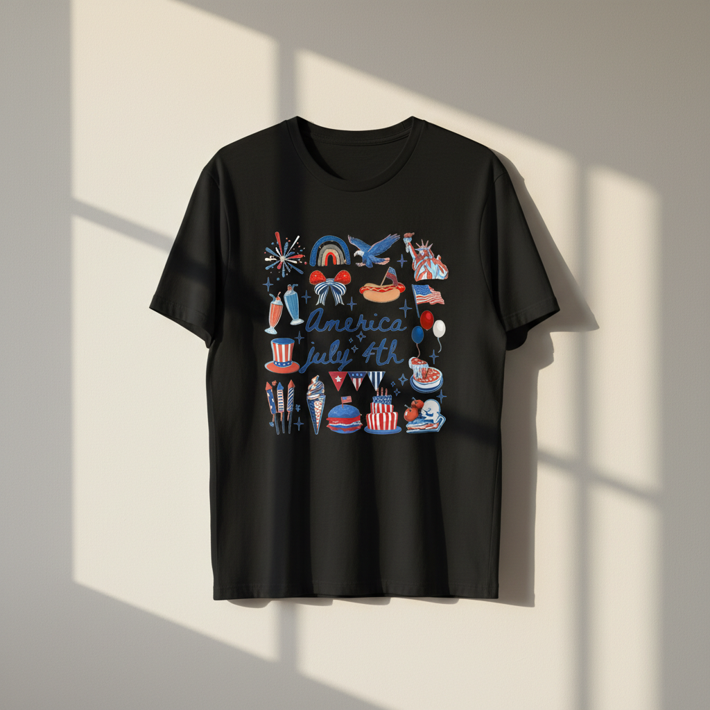 America 250 – July 4th Celebration Icons T-Shirt