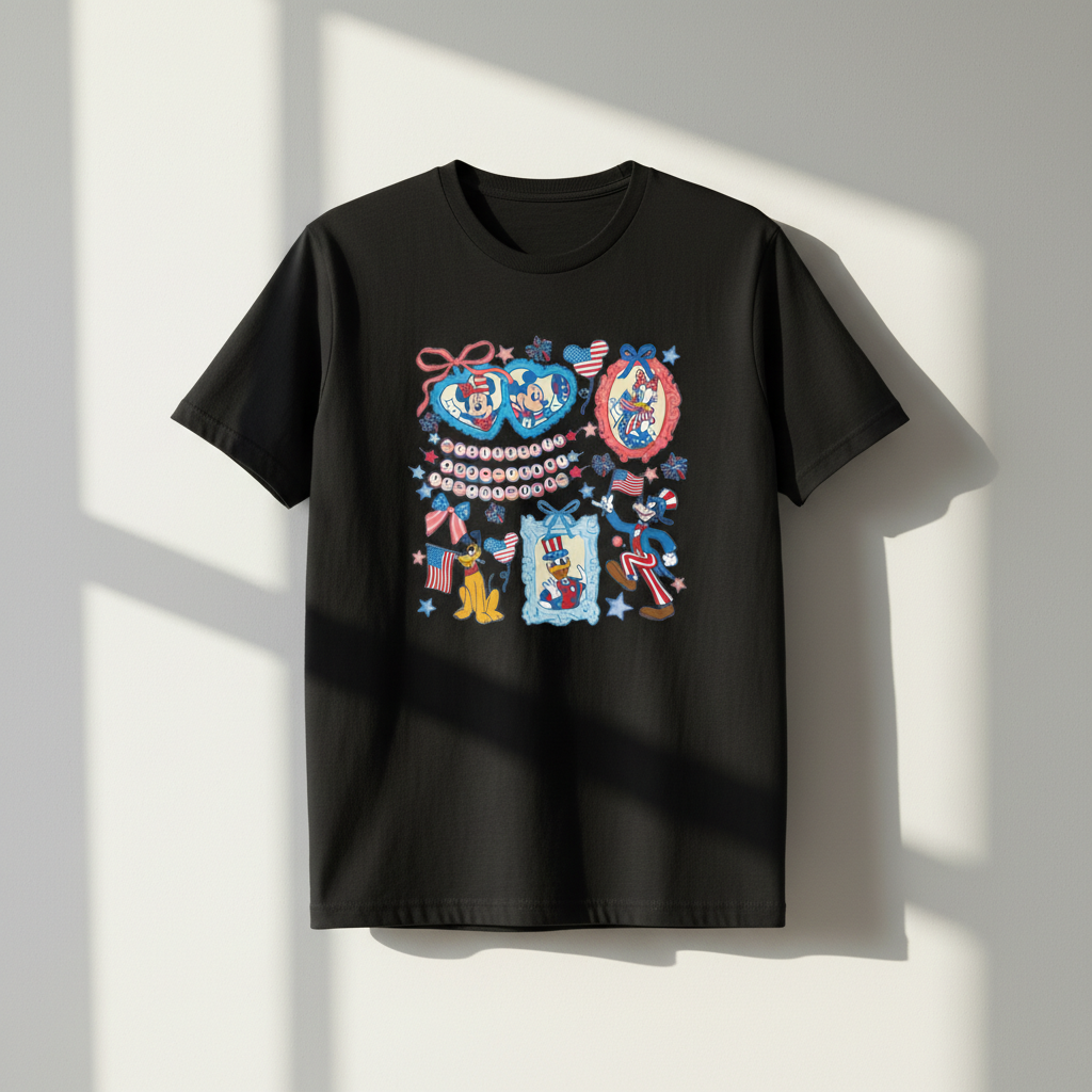 America 250 – Patriotic Cartoon Celebration T-Shirt