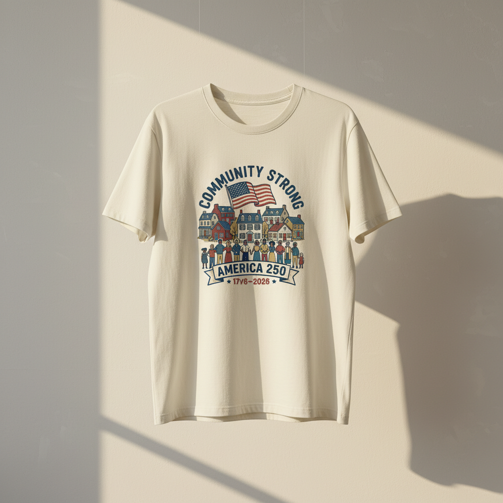 Community Strong – America 250 Celebrating Unity, Families and Local Heritage T-Shirt