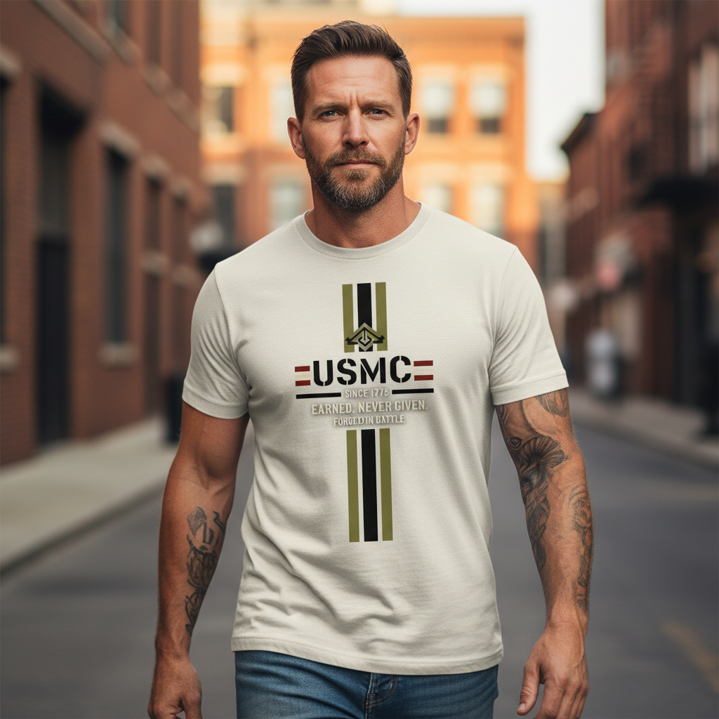 United States Marine Corps Vertical Stripe Shirt - Forged in Battle Apparel