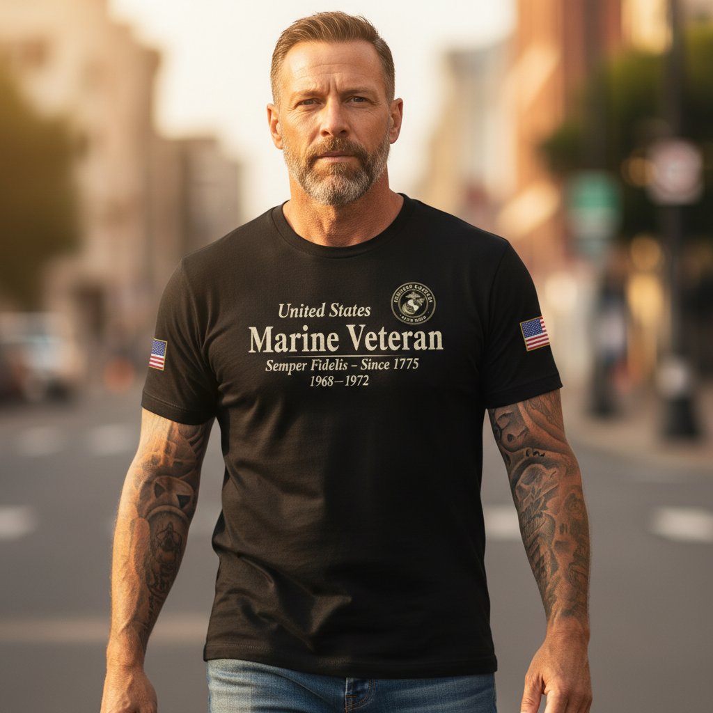 "Once a Marine, Always a Marine" Vietnam Veteran Salute Tee