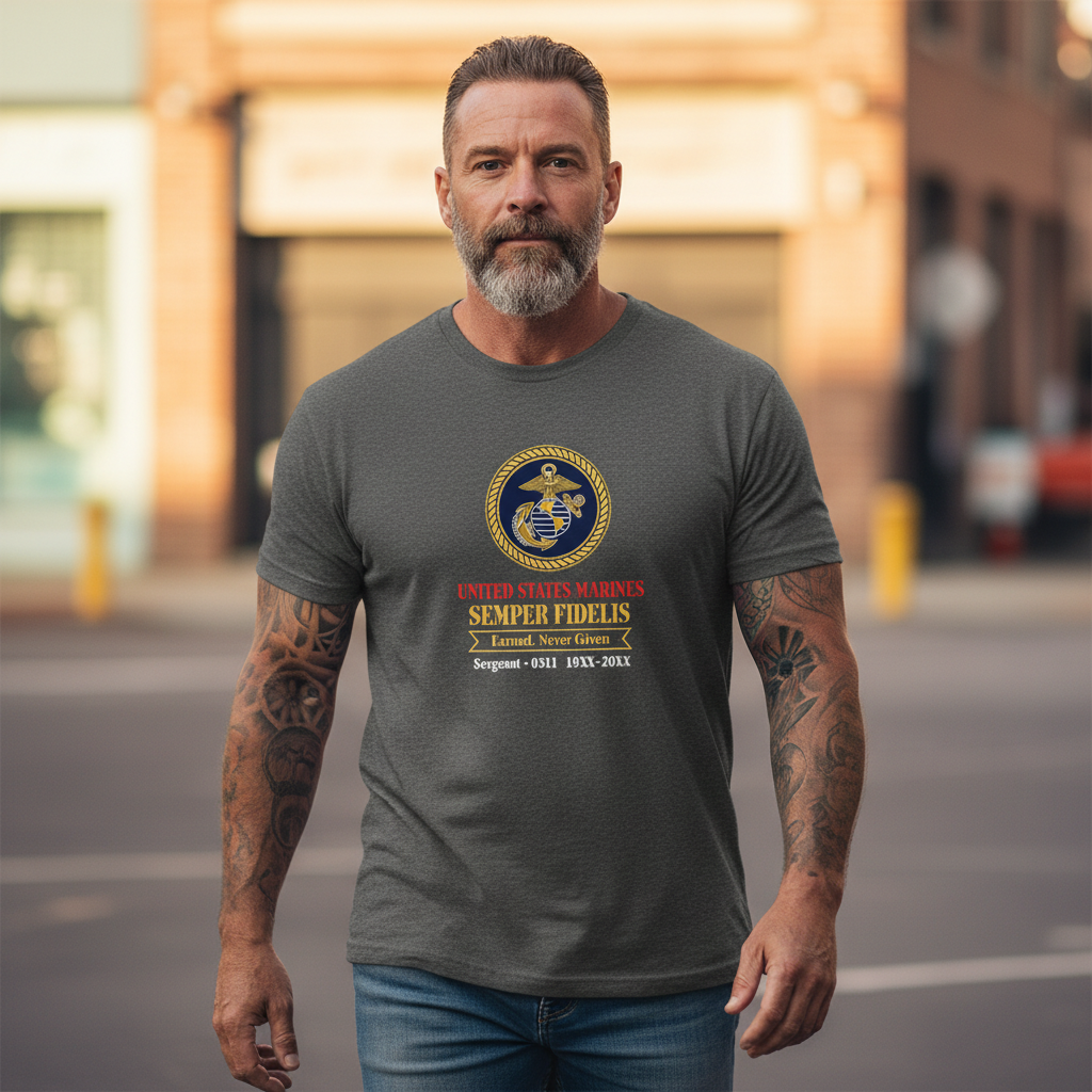 Personalized Marine Corps Years of Service Tee