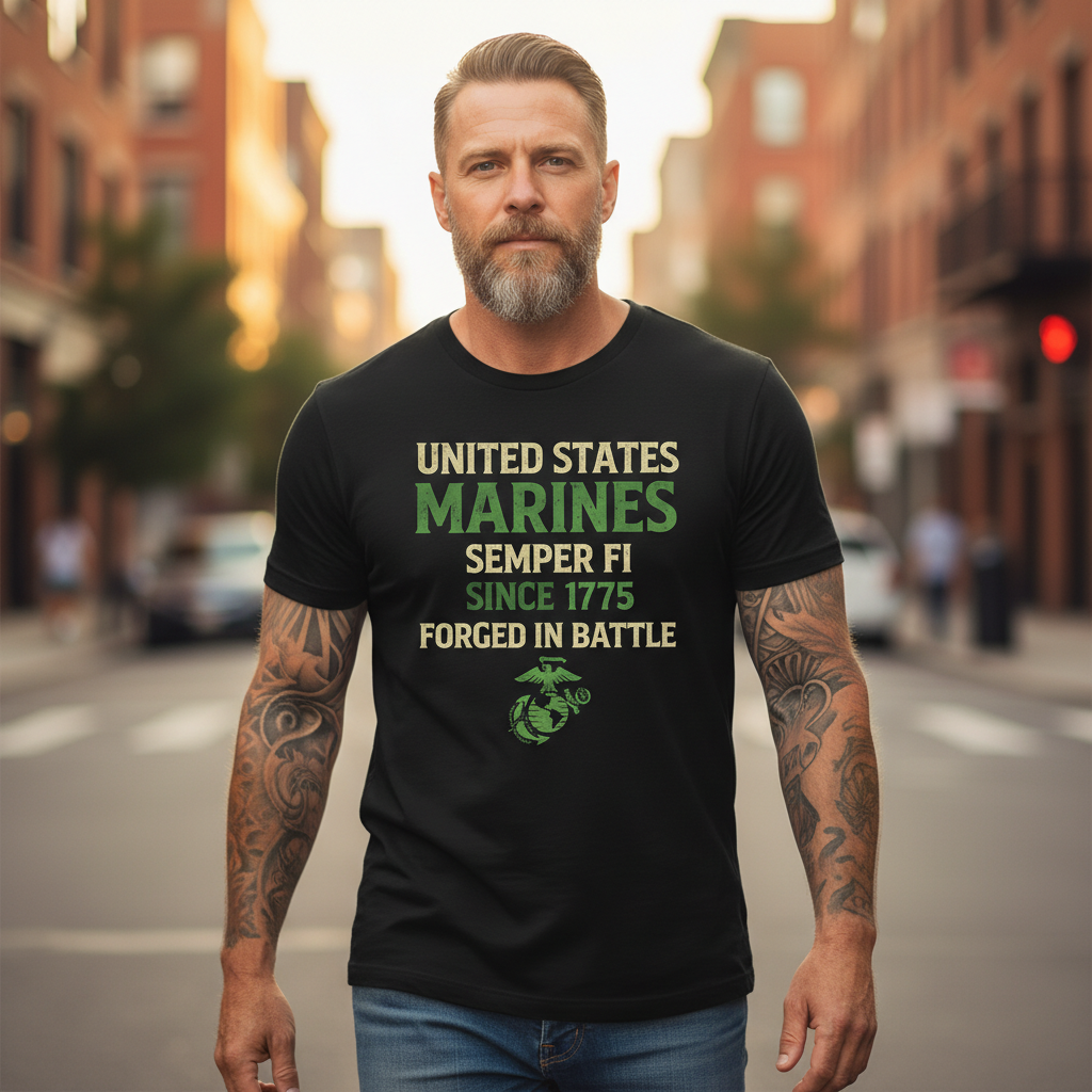 USMC "Semper Fi" Since 1775 Forged In Battle Tee