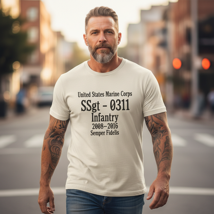United States Marine Corps Staff Sergeant Shirt - 0311 Infantry MOS Veteran
