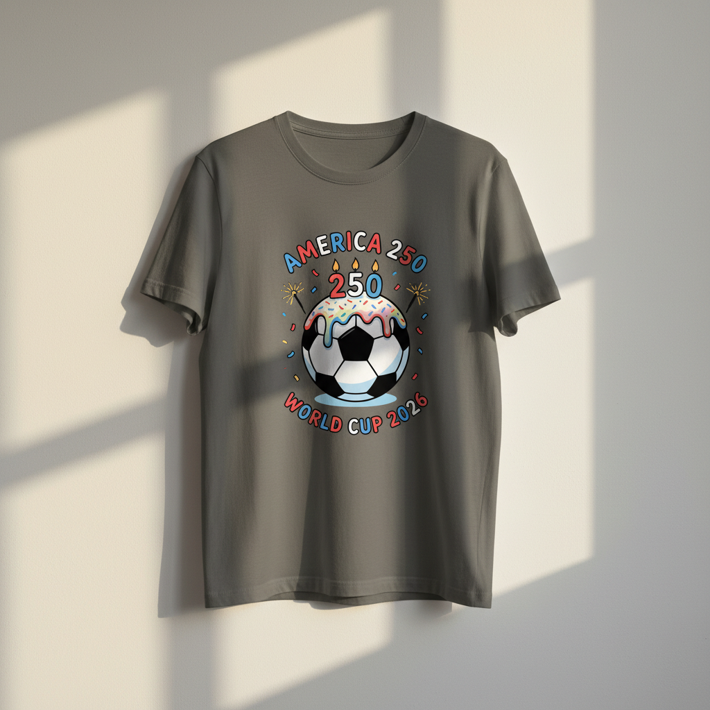 America 250th Birthday Celebration Soccer T-Shirt