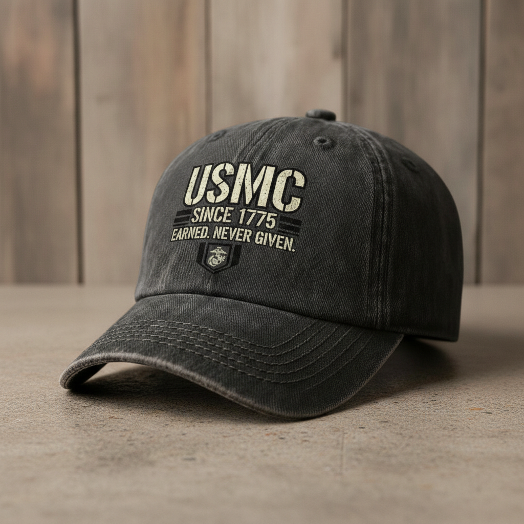 Custom USMC Marine Corps Hat – Personalized Military Gift