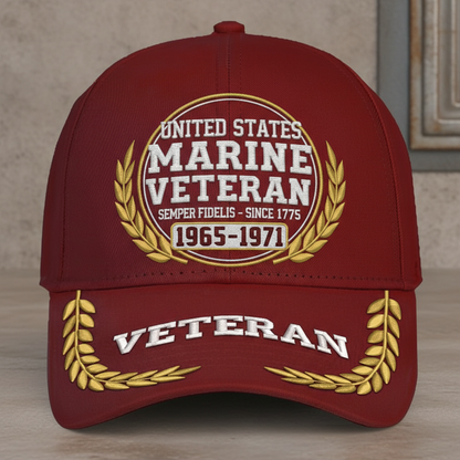 The Sentinel: Custom Marine Veteran Embroidered Hat