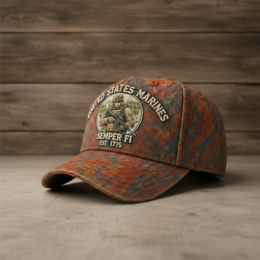 Personalized Semper Fi: Custom Text US Marines Tactical Hat