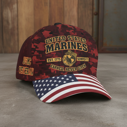 USMC 1775 Est. Custom Embroidered Tactical Camo Hat
