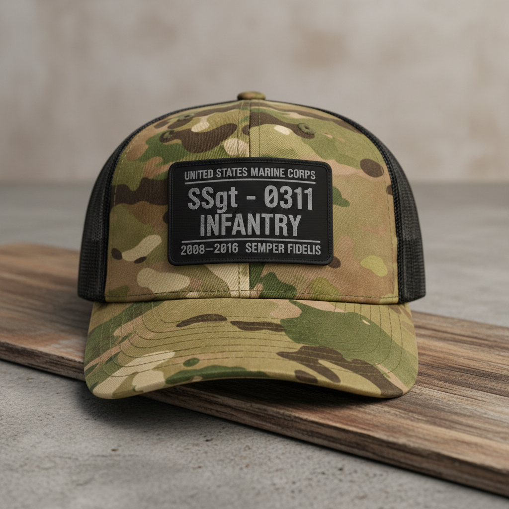 Custom Marine Service Cap - Multicam Edition