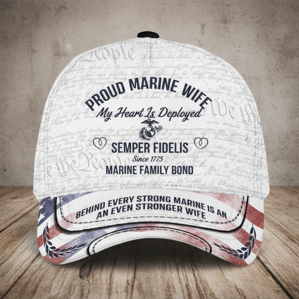Semper Fi Family Bond | Custom Marine Spouse Cap
