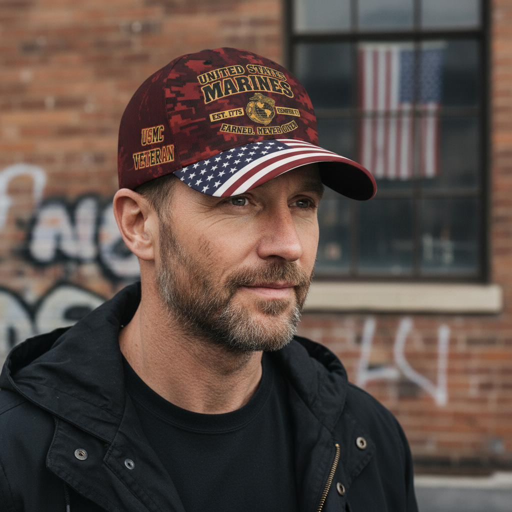 USMC 1775 Est. Custom Embroidered Tactical Camo Hat