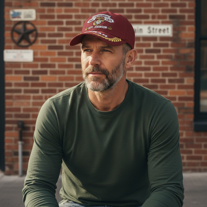 Custom Name & Year US Marine Corps Veteran Embroidered Hat