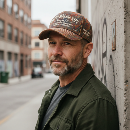 Proud Marine Wife & Veteran Custom Embroidered Classic Cap