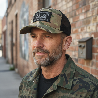 Custom Marine Service Cap - Multicam Edition